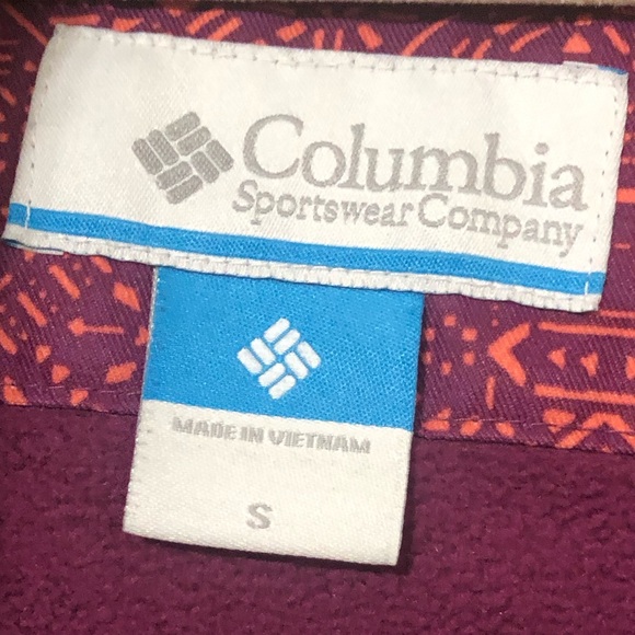 Columbia Burgundy Omni-Tach Waterproof Zip-up Jacket Size Small - Picture 6 of 13